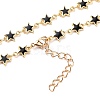 Alloy Enamel Star Link Chain Bracelets & Necklaces Jewelry Sets SJEW-JS01140-5