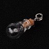 Teardrop Glass Wishing Bottle European Dangle Charms X-PALLOY-JF00162-08-1