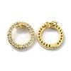 Brass Crystal Rhinestone Twister Clasps KK-P232-03B-G-1