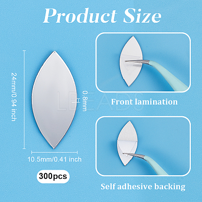 300Pcs Self-Adhesive Acrylic Mosaic Tiles DIY-OC0012-59B-1