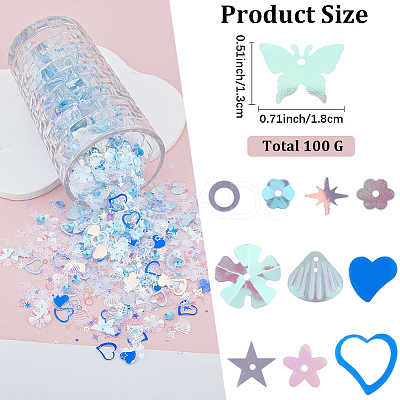 100G Plastic Sequins Beads PVC-CP0001-01B-1
