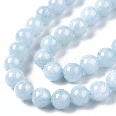 Natural Chalcedony Beads Strands G-S333-6mm-004-1