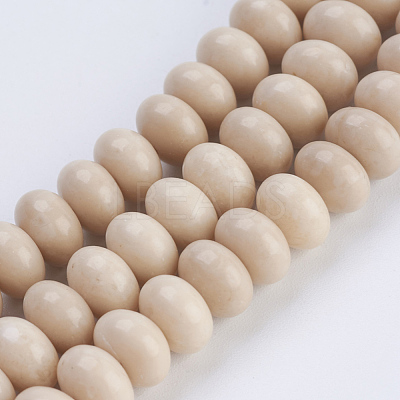 Natural Fossil Coral Beads Strands X-G-P354-07-8x5mm-1