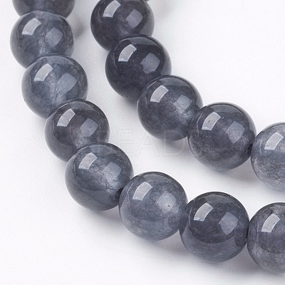 Natural Jade Bead Strands G-R165-8mm-12-1