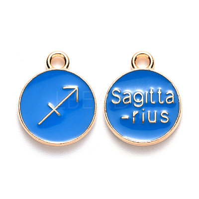 Alloy Enamel Pendants X-ENAM-S124-01A-02F-1