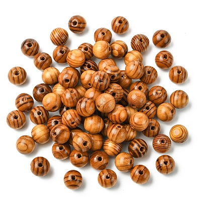 80Pcs Round Natural Wood Beads WOOD-YW0001-58B-1