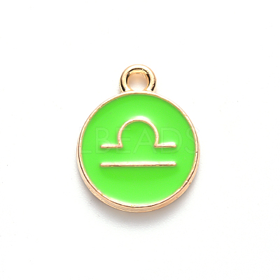 Alloy Enamel Pendants ENAM-S124-01A-06K-1