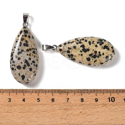 Natural Dalmatian Jasper Pendants GG-CBACB71-02P-12-1
