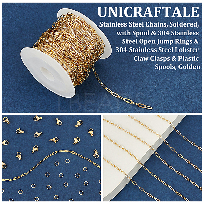 316L Surgical Stainless Steel Chains DIY-UN0006-35A-1
