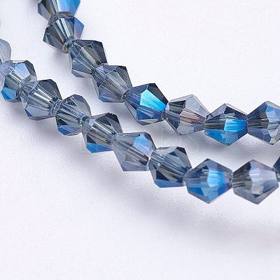 Electroplate Glass Beads Strands EGLA-J026-3mm-F09-1