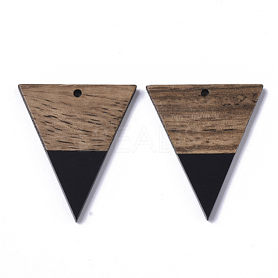 Resin & Walnut Wood Pendants LS-X-RESI-T035-06C-1