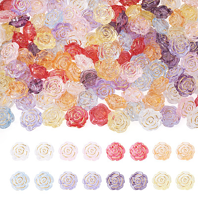 Camellia Transparency Acrylic Beads RESI-TA0004-27B-1