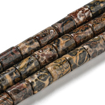 Natural Leopard Skin Jasper Beads Strands G-Q1008-A06-1