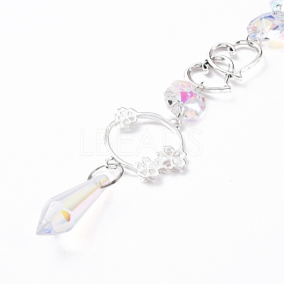 AB Color Plated Crystal Bullet Big Pendant Decorations LS-HJEW-G019-03F-1