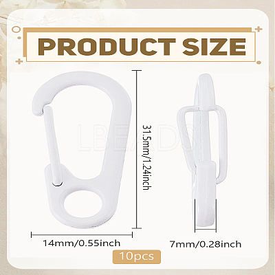 10Pcs Alloy Keychain Clasp Findings FIND-LP0008-49-1