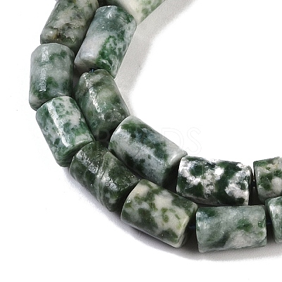 Natural Green Spot Jasper Beads Strands G-C128-A17-01-1