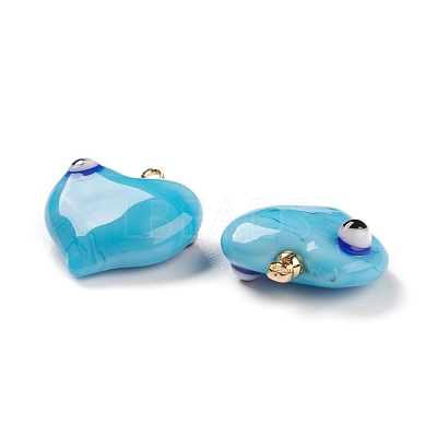 Handmade Evil Eye Lampwork Pendants LAMP-M015-03D-1