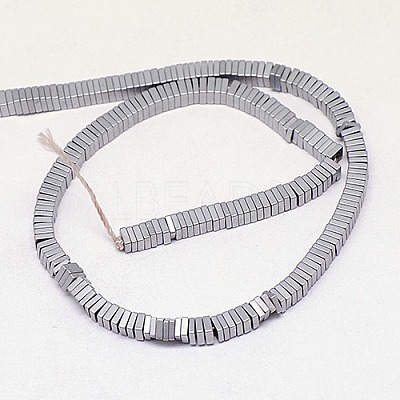 Electroplate Non-magnetic Synthetic Hematite Heishi Beads Strands G-J171B-3x3mm-02-1