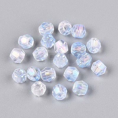 Transparent Spray Painted Glass Beads X1-EGLA-N018-4mm-05-1