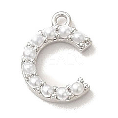 Plastic Imitation Pearl Pendants KK-P230-17P-C-1