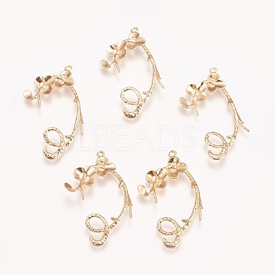 Brass Peg Bails Pendants KK-E760-30G-NF-1