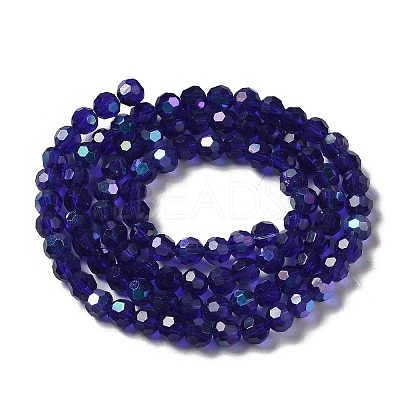 Electroplate Transparent Glass Beads Strands EGLA-A035-T4mm-L06-1