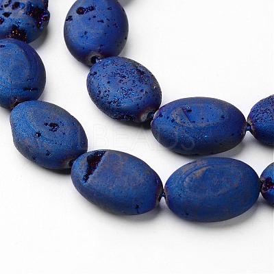 Electroplated Natural Quartz Crystal Beads Strands G-P149-05A-1