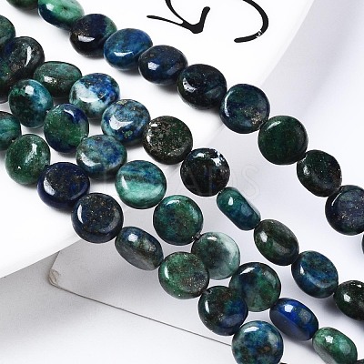 Natural Chrysocolla and Lapis Lazuli Beads Strands G-N330-032B-01-1