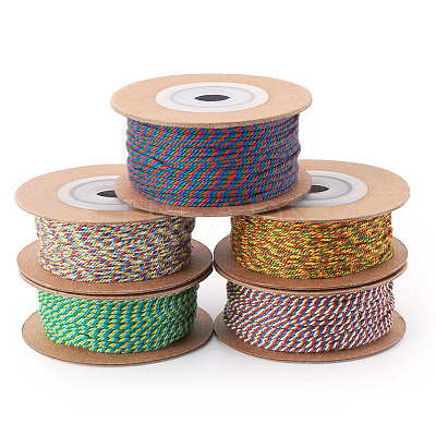 5 Rolls 5 Colors 18-Ply Cotton Twisted Cord OCOR-TA0003-75-1