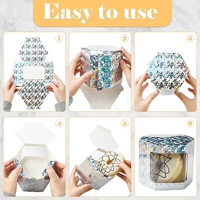 Hexagon Laser Window Paper Gift Boxes CON-FZC0002-001C-03-1
