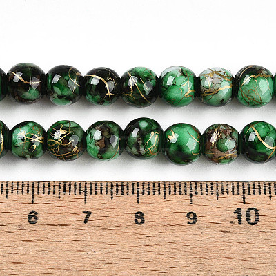 Baking Paint Glass Beads X1-DGLA-N003-8mm-B09-1