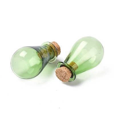 Glass Cork Bottles Ornament AJEW-O032-02C-1