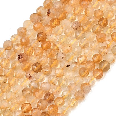 Natural Citrine(Heated) Beads Strands G-G155-B03-02A-1