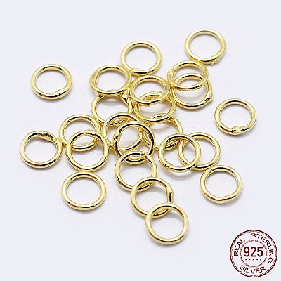 925 Sterling Silver Soldered Closed Jump Rings STER-F036-03G-0.8x6-1