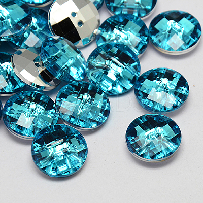 Taiwan Acrylic Rhinestone Buttons BUTT-F022-10mm-25-1