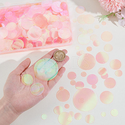 1340Pcs 8 Styles PVC Paillette/Sequin Pendants PVC-GA0001-01A-1