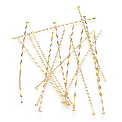 Brass Flat Head Pins KK-G331-11-0.7x55-1