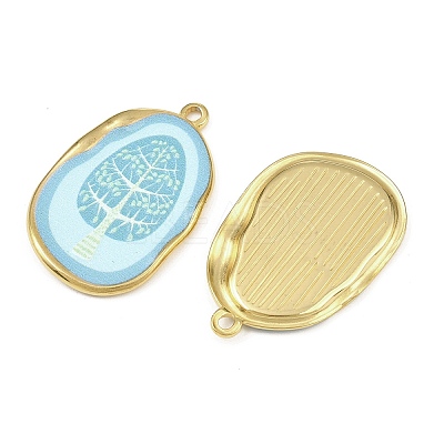 Printed 304 Stainless Steel Pendants STAS-C158-14G-01-1