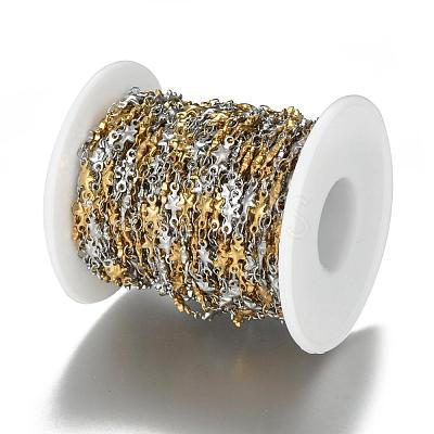 304 Stainless Steel Star Link Chains STAS-D233-23GP-1