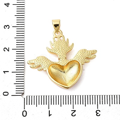 Brass Micro Pave Cubic Zirconia Pendants KK-P303-15C-G-1