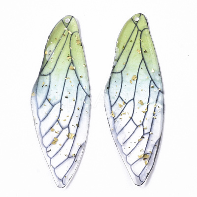Transparent Epoxy Resin Big Pendants RESI-T046-01C-1