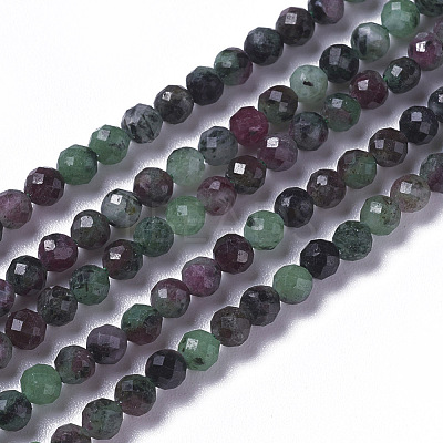 Natural Ruby in Zoisite Beads Strands G-F596-33-2mm-1