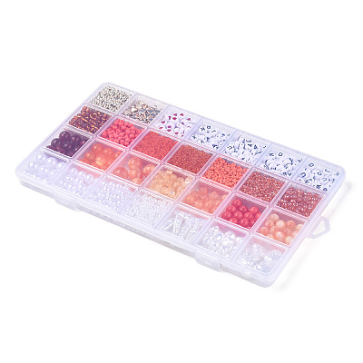 DIY 28 Style Resin & Acrylic & ABS Beads Jewelry Making Finding Kit DIY-NB0012-03F-1