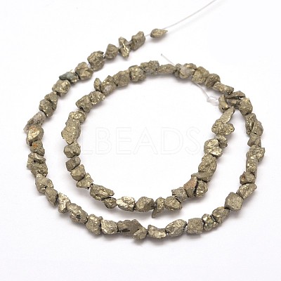 Natural Pyrite Nuggets Beads Strands G-I125-85-1