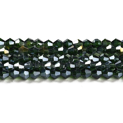 Transparent Electroplate Glass Beads Strands GLAA-F029-4mm-A25-1