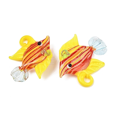 Handmade Lampwork Pendants LAMP-G162-01C-1