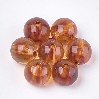 Acrylic Beads X-OACR-S029-059E-1