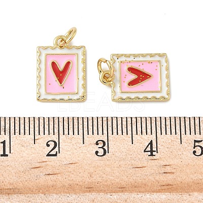 Brass Enamel Charms X-KK-C110-34G-1