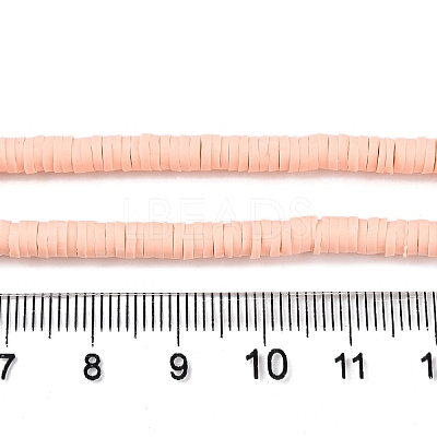 Flat Round Handmade Polymer Clay Bead Spacers CLAY-R067-4.0mm-13-1
