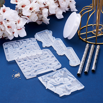 DIY Pendants Silicone Molds DIY-BG0001-55-1